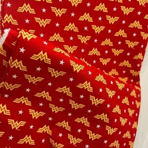 DC Comics Wonder Woman 84 Logo Camelot Fabrics Red Yellow‎  44 x 2.75yards #1